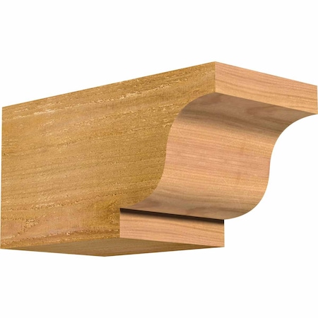 Ekena Millwork Newport Rough Sawn Rafter Tail, Western Red Cedar, 6"W x 6"H x 12"L RFT06X06X12NEW00RWR